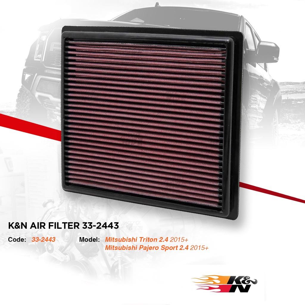 Lọc gió động cơ vĩnh cửu K&N cho xe Mitsubishi Triton, Pajero Sport - 33 2951