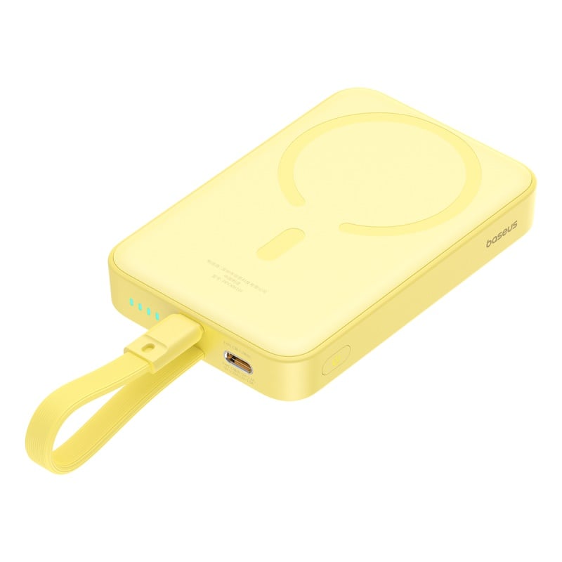 Pin Sạc Không Dây Tích Hợp Nam Châm Baseus Magnetic Mini Wireless 10000mAh 20W (tích hợp sẵn cáp IP) - Hàng chính hãng