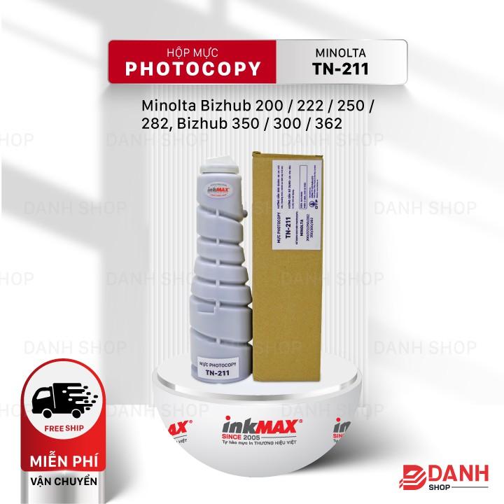 Hộp mực TN-211-inkMAX cho máy Photocopy Minolta Bizhub 200 / 222 / 250 / 282, Bizhub 350 / 300 / 362 - Hàng chính hãng