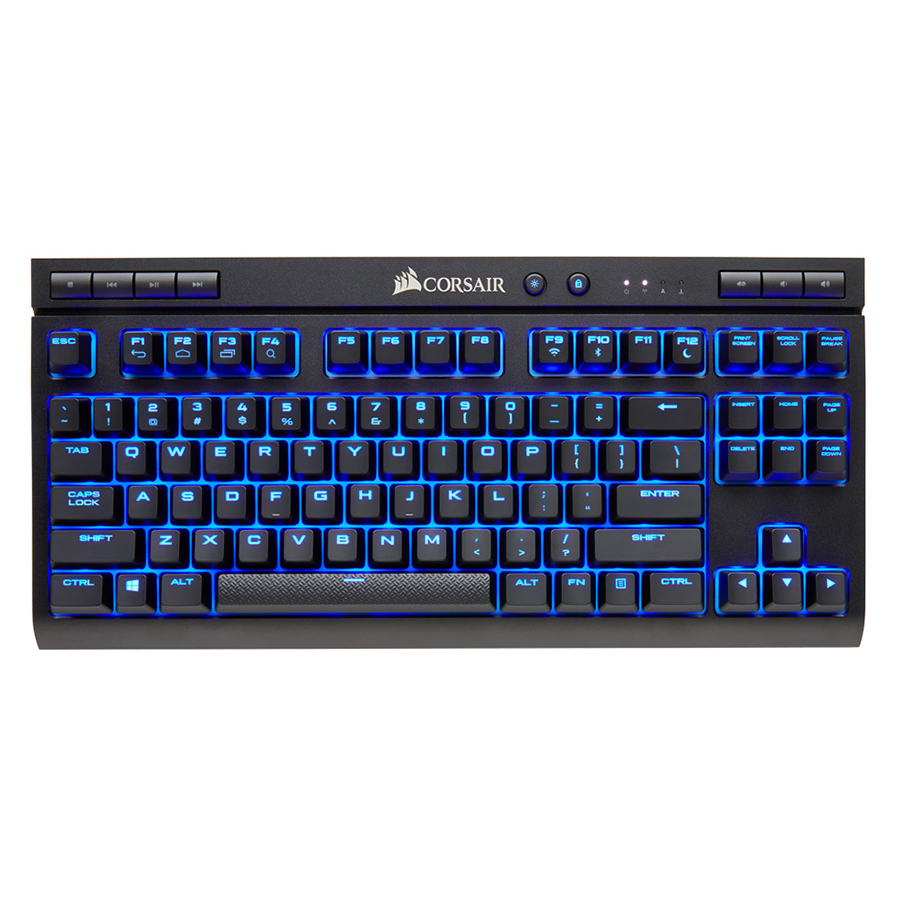 Bàn Phím Cơ Không Dây Corsair K63 LED Blue Cherry MX Red Switch Tenkeyless - Hàng Chính Hãng