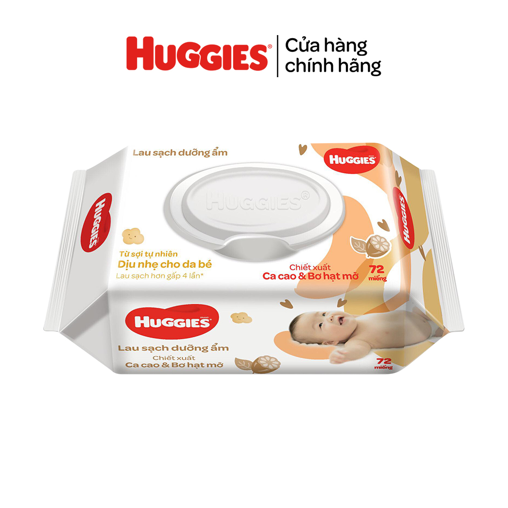 Thùng 12 gói khăn giấy ướt cho trẻ sơ sinh HUGGIES (Gói 72 tờ) - Hàng chính hãng