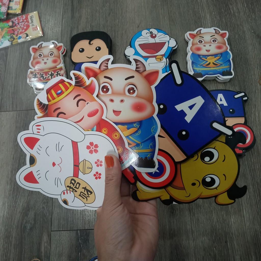 Combo lì xì Tết, Lì xì Chibi mẫu mới cute, Bao Lì xì Tết