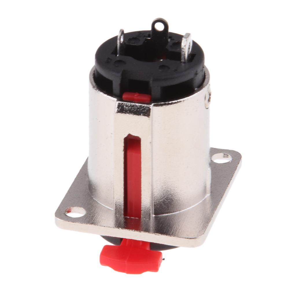 2x 6.35mm 1/4" Female Stereo TRS Audio Socket Jack Connector Chassis Mount