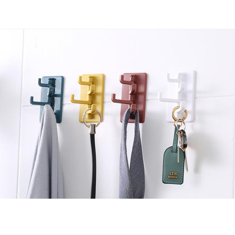 Combo 4 Móc Treo Đồ Dán Tường Đa Năng 4 Chấu