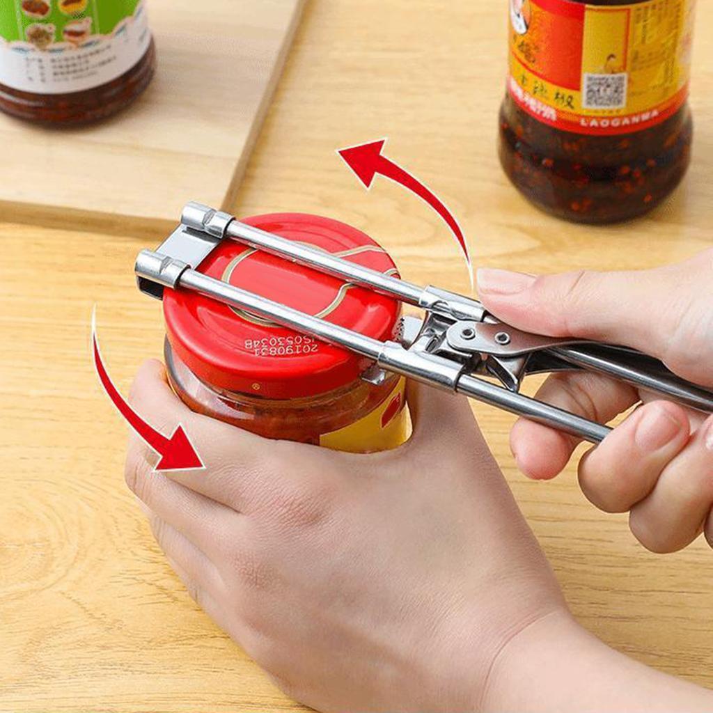 Can Opener Cover Remover Bottle Gripper Jar Lid Opener Kitchen Gadget Bar