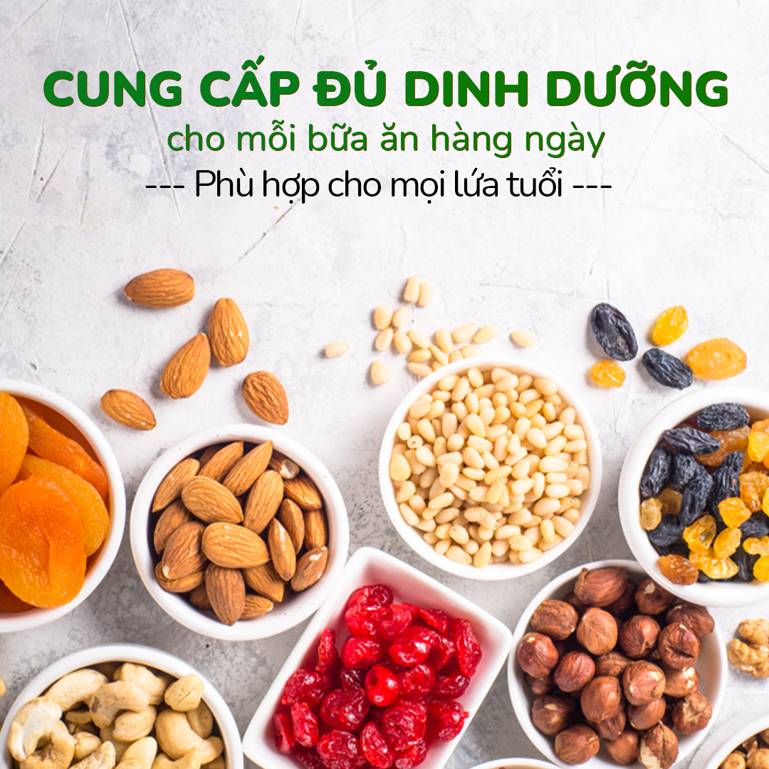 HẠT DINH DƯỠNG HỖN HỢP DAILY NUT 25gr x 20 DAN D PAK xuất khẩu Đài loan, sản phẩm là sự hòa quyện của các loại hạt cao cấp