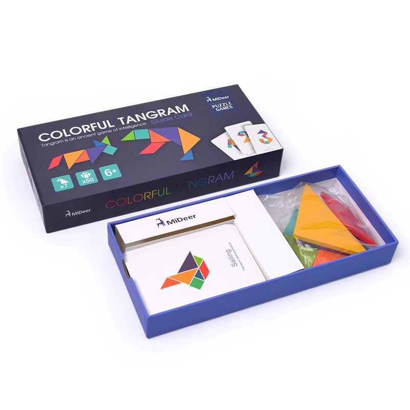 Mideer Colorful Tangram - Bộ xếp hình gỗ Tangram Mideer 7 miếng