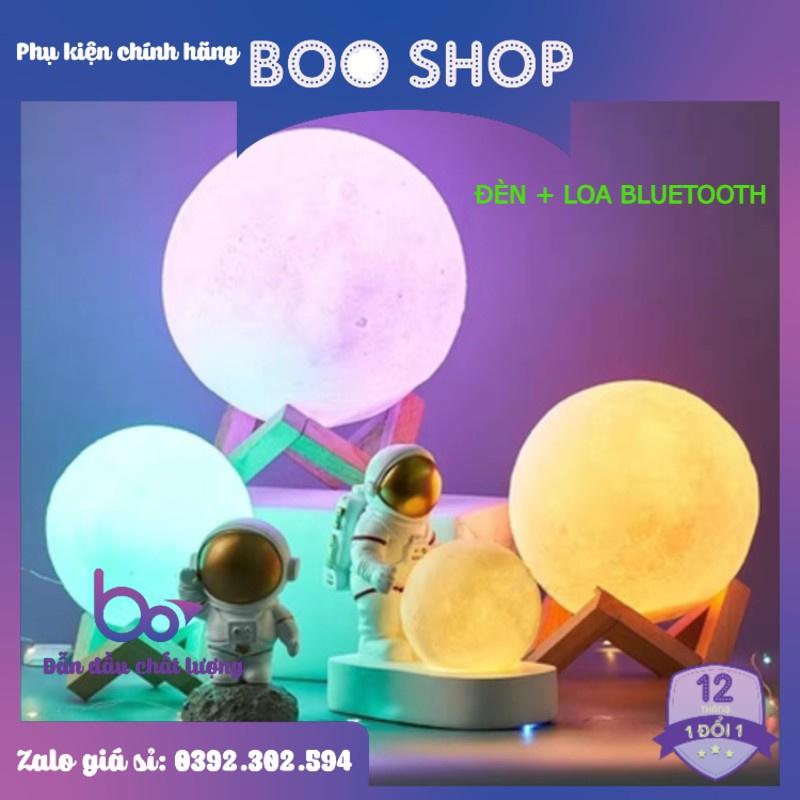 ĐÈN NGỦ MẶT TRĂNG 3D KÈM LOA BLUETOOTH SIZE 12CM-15CM-18CM, CÓ ĐIỀU KHIỂN