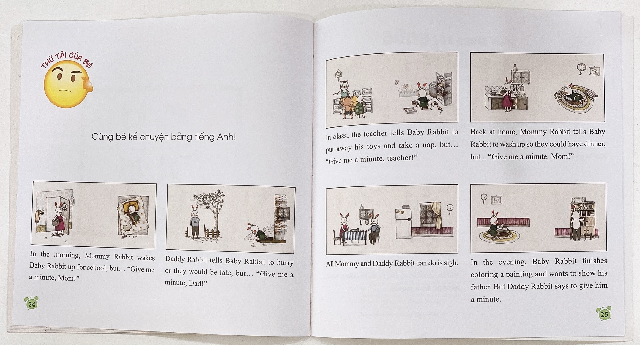 Rèn Luyện Thói Quen Tốt 2-6 Tuổi: Đừng Bắt Người Khác “Chờ Một Tí” (Song Ngữ)