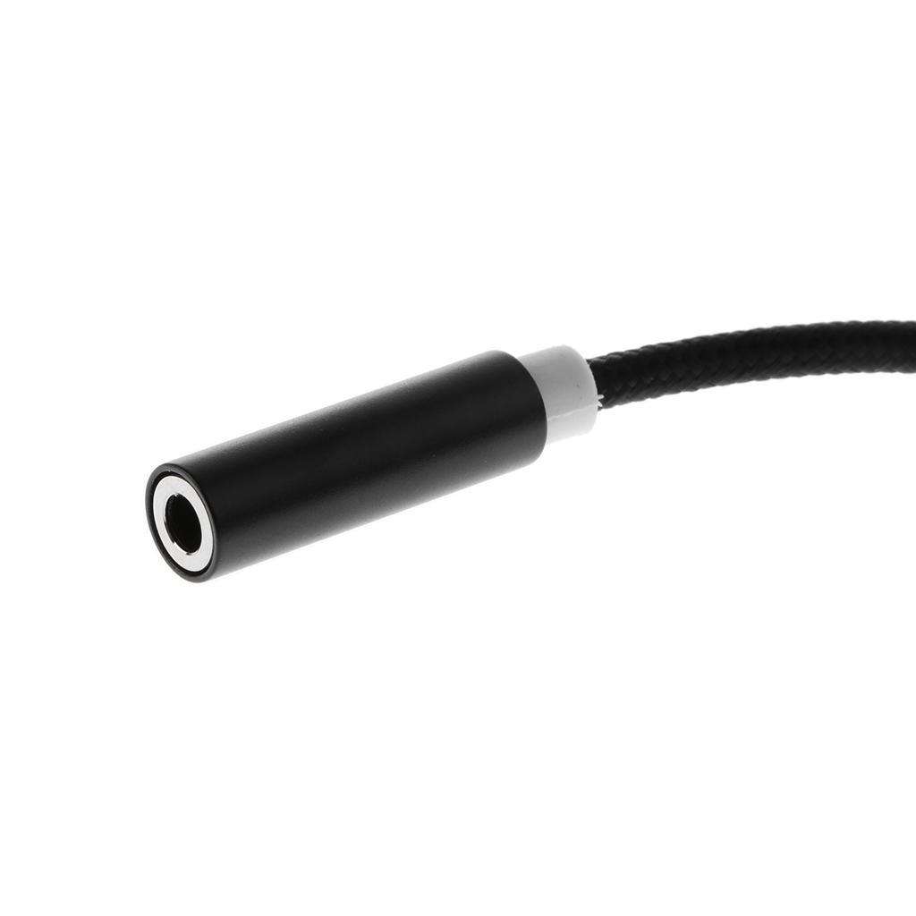 USB Type C to 3.5mm Stereo Aux Headphone Audio Adapter Cable Cord Black