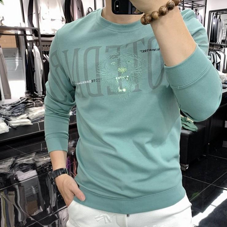 Áo sweater - Áo nỉ tay dài - Áo thu đông Nam UNISEX W02 Xanh