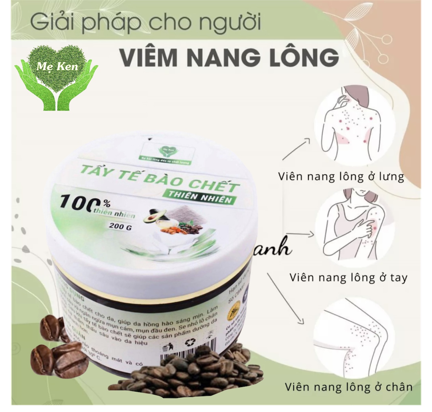 TẨY TẾ BÀO CHẾT LÁNG MỊN BODY MẸ KEN-Hũ 200ml