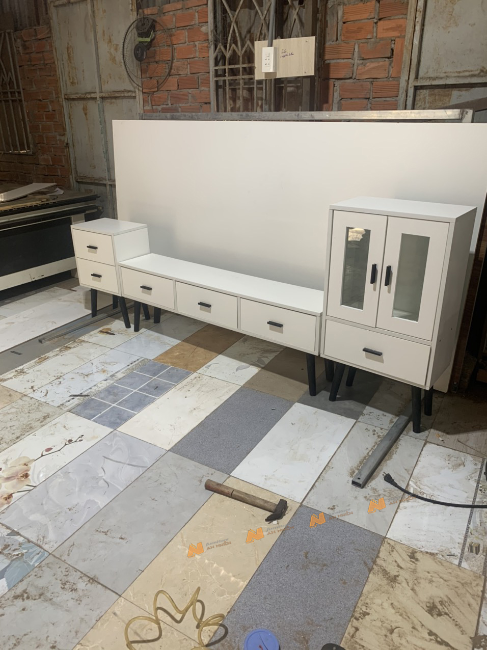 Made in VN Kệ tivi gia đình gỗ mdf 17mm công ty Mộc Phát độ bền trên 30 năm sang trọng tiện nghi AN063