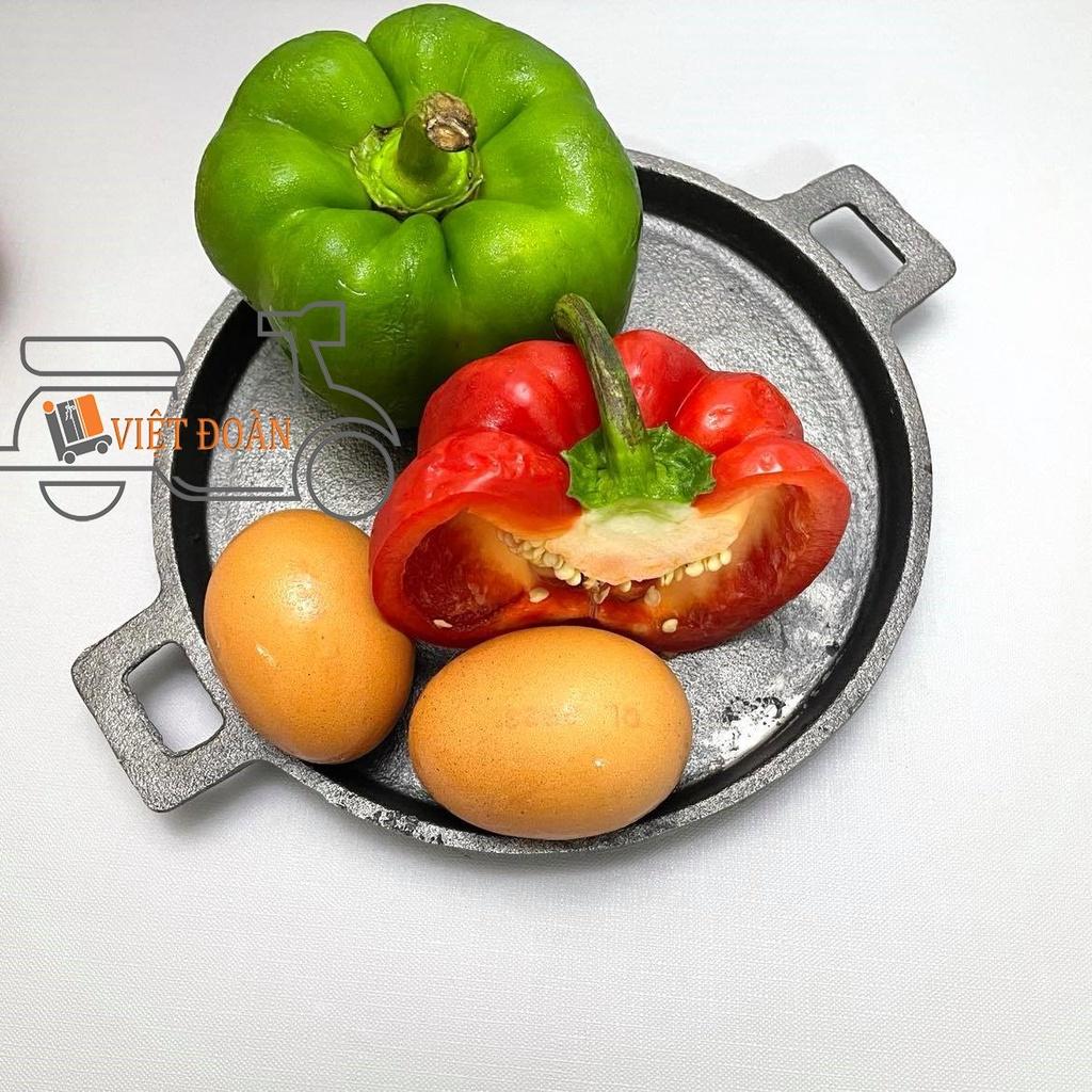 Chảo ỐP LA, BÍT TẾT, BBQ, BÁNH XÈO MIỀN TRUNG,... Gang ĐÚC NGUYÊN KHỐI , nặng tay , chất lượng - SIZE 15cm, 18cm