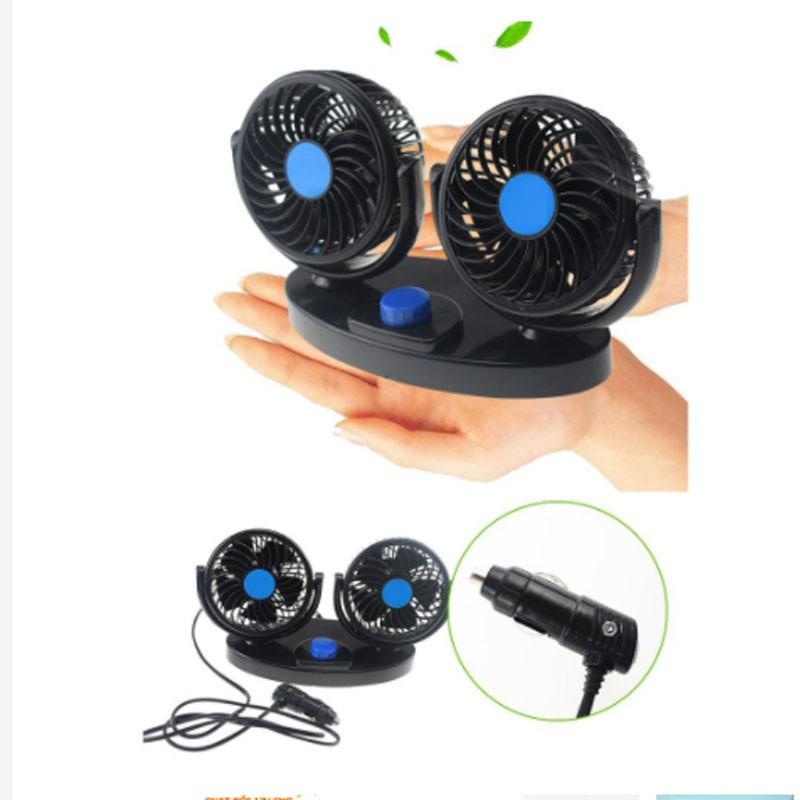 Quạt mini 12v dùng cho xe ô tô, xe hơi có thể xoay 360