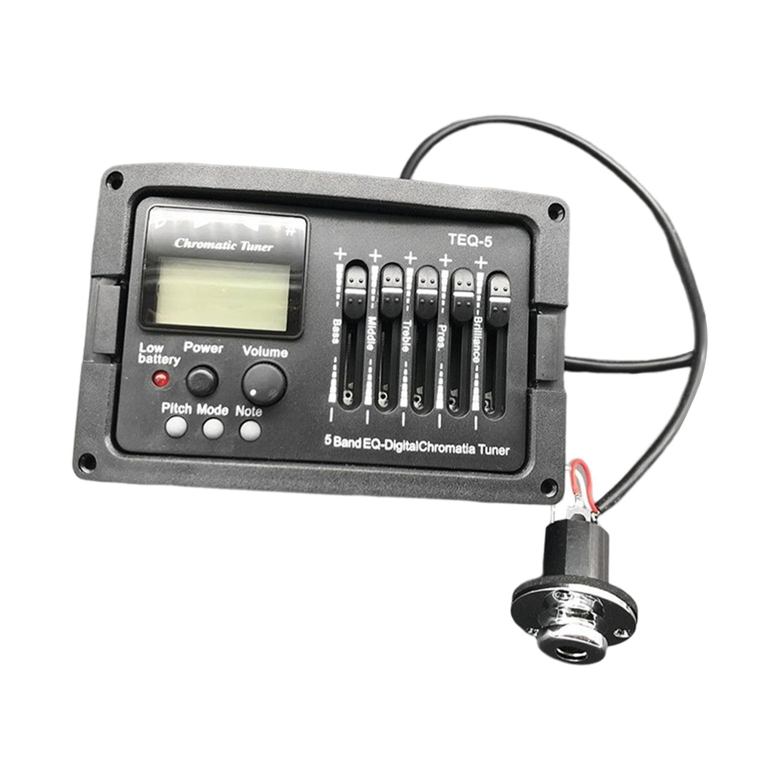 Digital 5 Band Chromatic Tuner Acoustic Guitar Amplifier