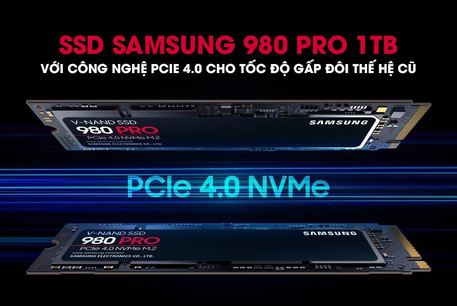 Ổ cứng gắn trong SSD Samsung 980 Pro 250GB | 500GB | 1TB | 2TB PCIe 4.0 x4 NVMe1.3c M2 2280 V-NAN - Hàng chính hãng