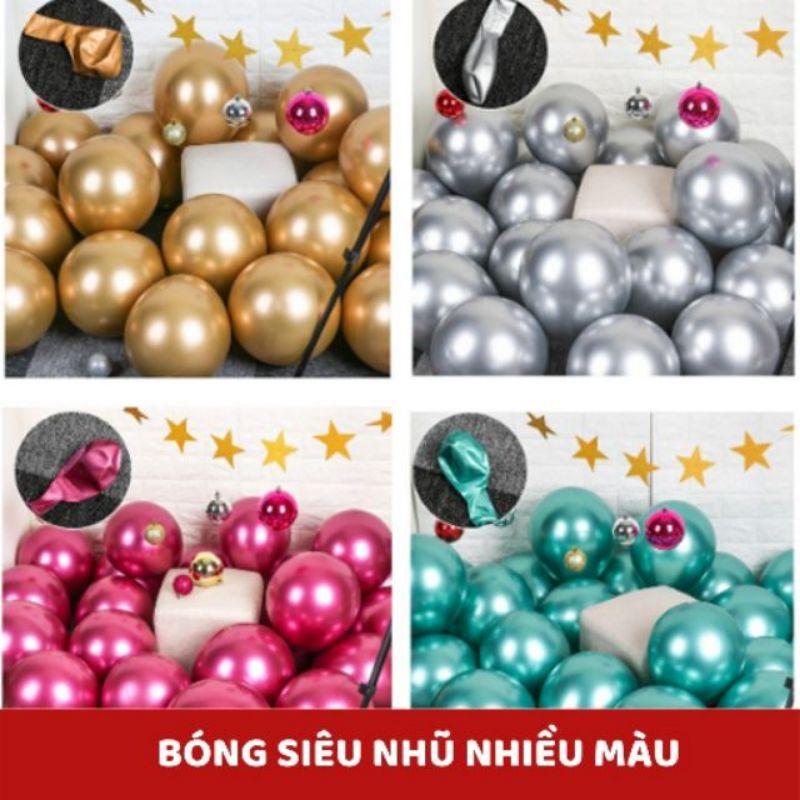 Set 10 bóng chrome siêu nhũ 10&quot; trang trí tiệc đám hỏi đám cưới