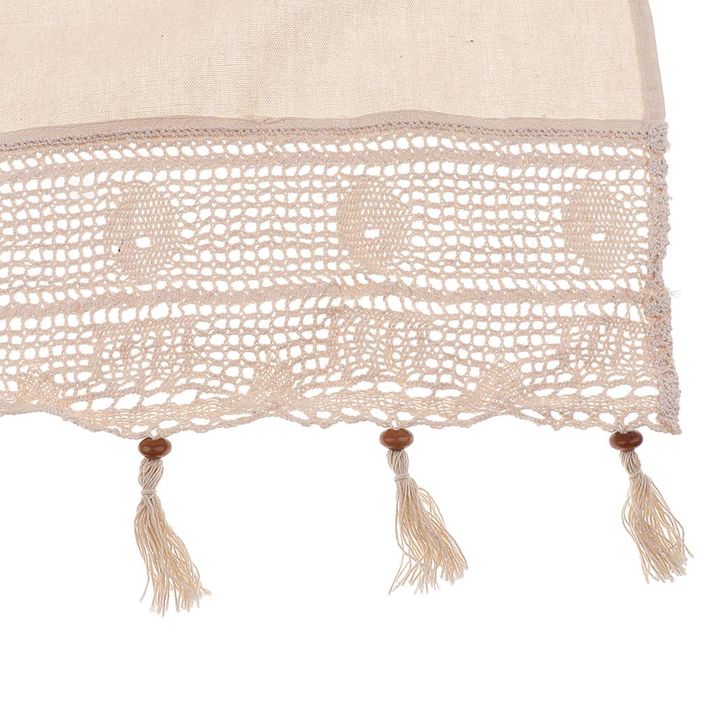 180x180cm Country Lace Crochet Window Curtain Drape Panel