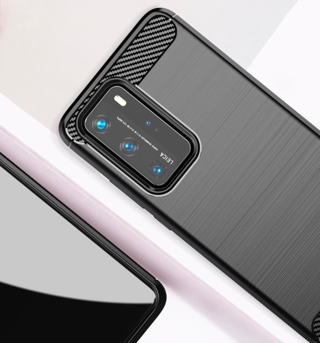 Ốp lưng chống sốc Vân Sợi Carbon cho Huawei P40 Pro