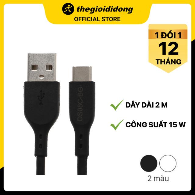 Cáp Type C 2m AVA+ DS08C - Hàng chính hãng