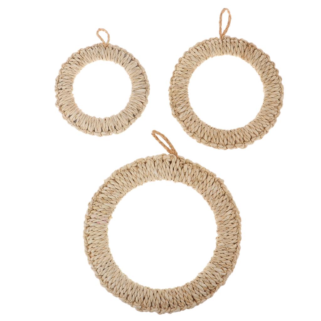 Natural Corn Straw Braided Pot Holder Mat Coaster Woven Placemat 5.9inch