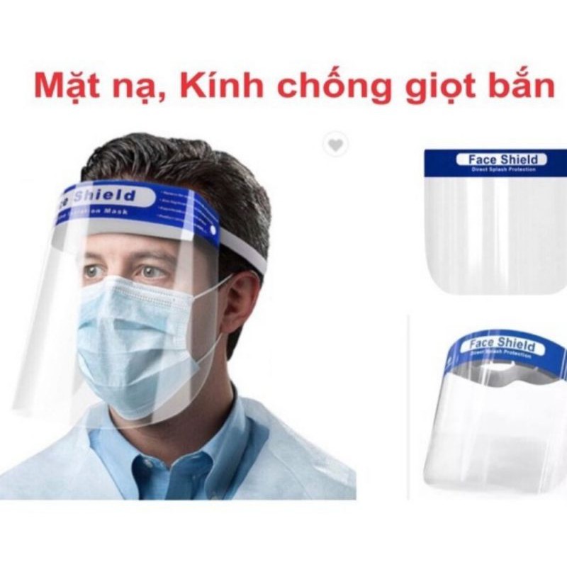 Tấm kính che mặt Face Shield chống giọt bắn shellbảo hộ phòng dịch covid