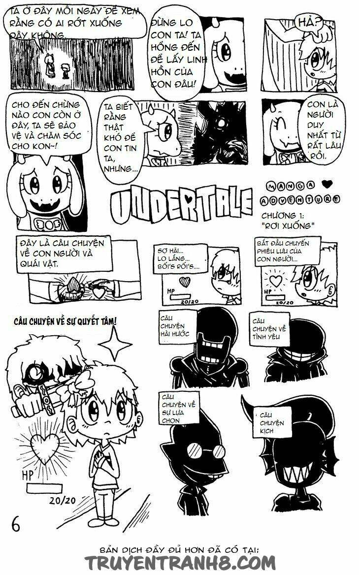undertale - câu chuyện dưới lòng đất chapter 1 7