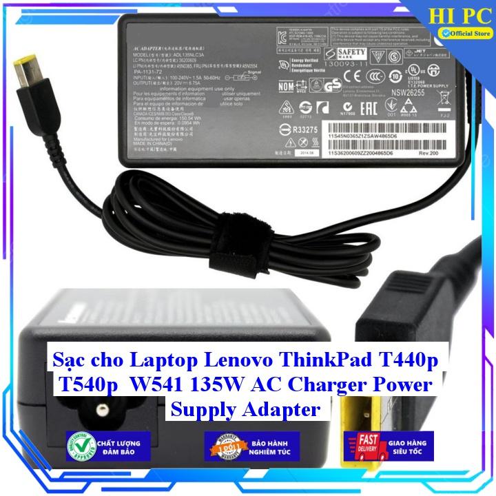 Sạc cho Laptop Lenovo ThinkPad T440p T540p W541 135W AC Charger Power Supply Adapter - Kèm Dây nguồn - Hàng Nhập Khẩu