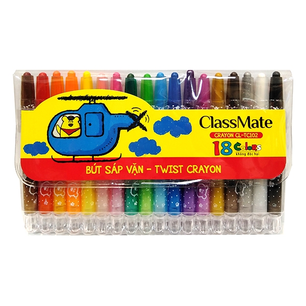 Bút sáp vặn 18 màu Classmate CL-TC102