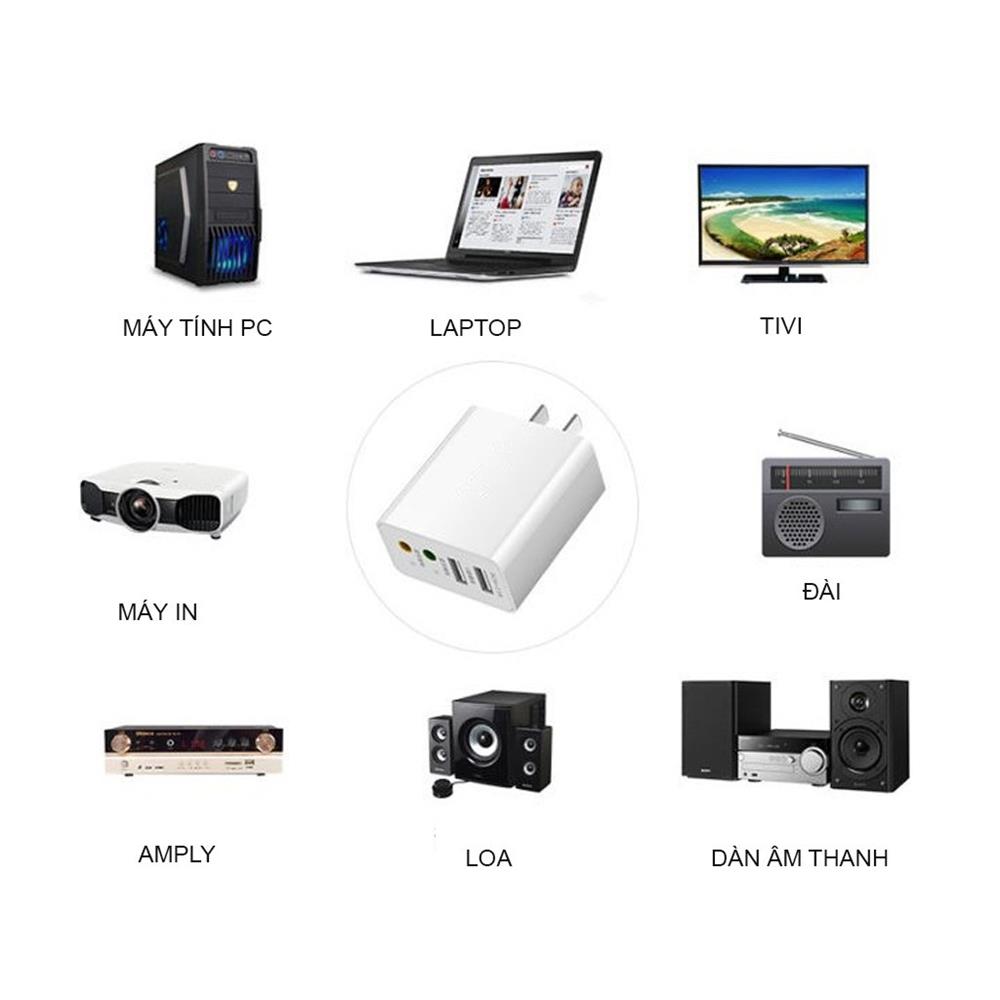 Thiết bị thu phát bluetooth VINETTEAM XYH-D80 BT 5.0 4IN1 tích hợp cổng sạc , usb MP3, cổng AUX biến loa thường thành loa bluetooth tương thích với điện thoại android và ios-hàng chính hãng