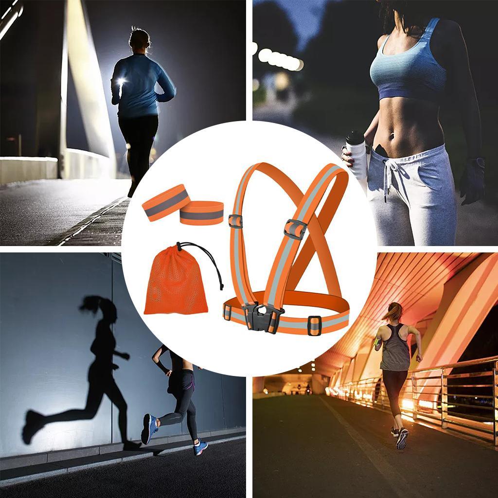 Elastic Running Reflective Vest Adjustable for Night Walking Cycling