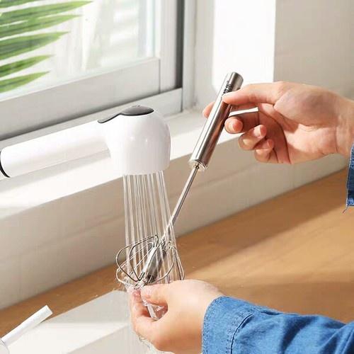 Cây Đánh Trứng Cầm Tay Inox Trục Xoay - QUISKXOAY