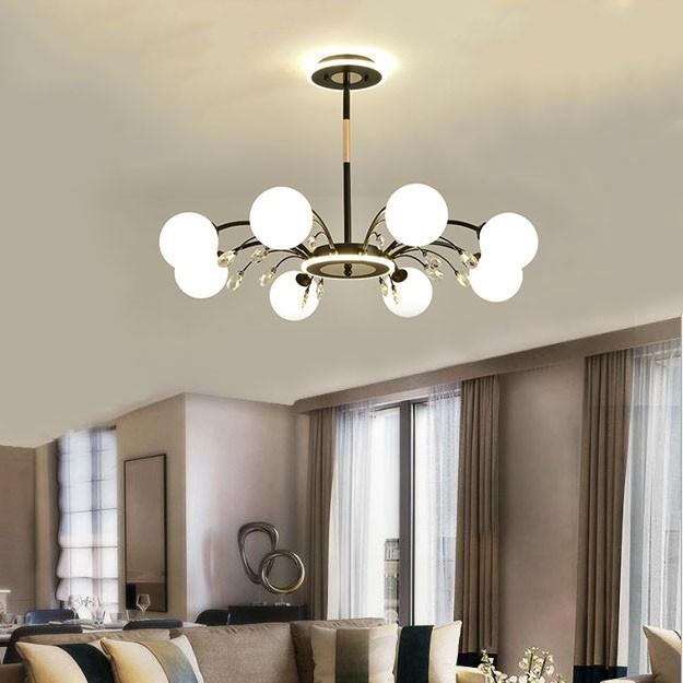 Đèn chùm NERGI phong cách hiện đại loại 8 bóng trang trí nội thất cao cấp - kèm bóng LED chuyên dụng.