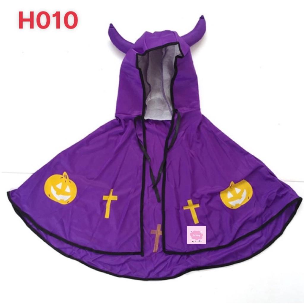 Áo choàng mũ sừng ác quỷ Halloween