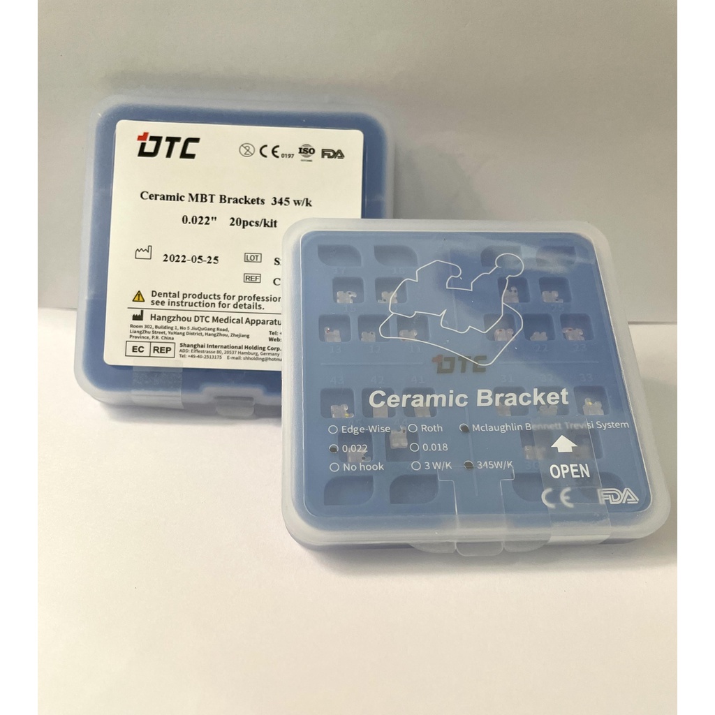 Mắc cài sứ thường_DTC _Chỉnh nha_ Niềng răng_Mắc cài_Dùng trong nha khoa