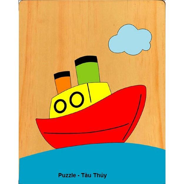 Tranh ghép các loại phương tiện giao thông - Wooden puzzle