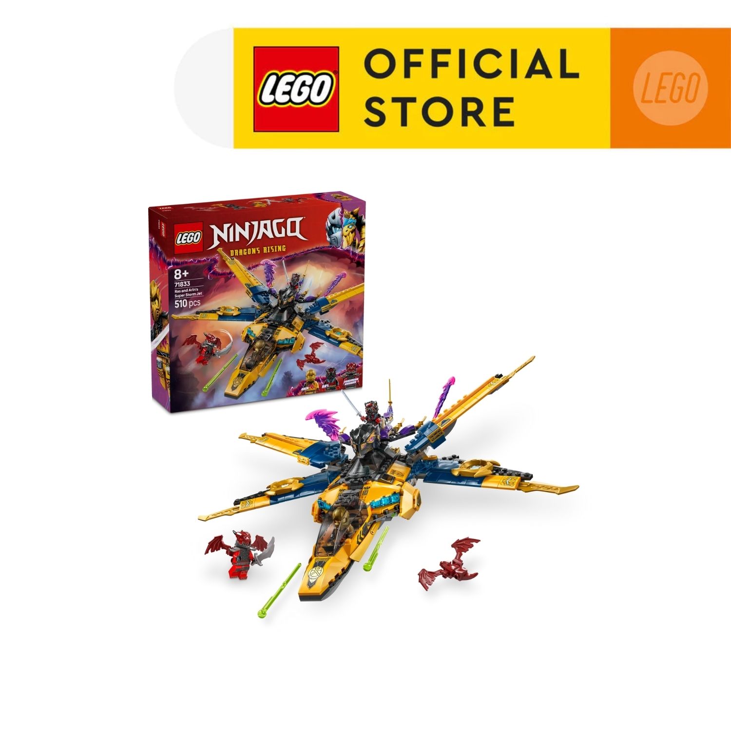 LEGO NINJAGO 71833 Đồ Chơi Lắp Ráp Chiến Giáp Và Máy Bay Chiến Đấu Của Arin (510 chi tiết)