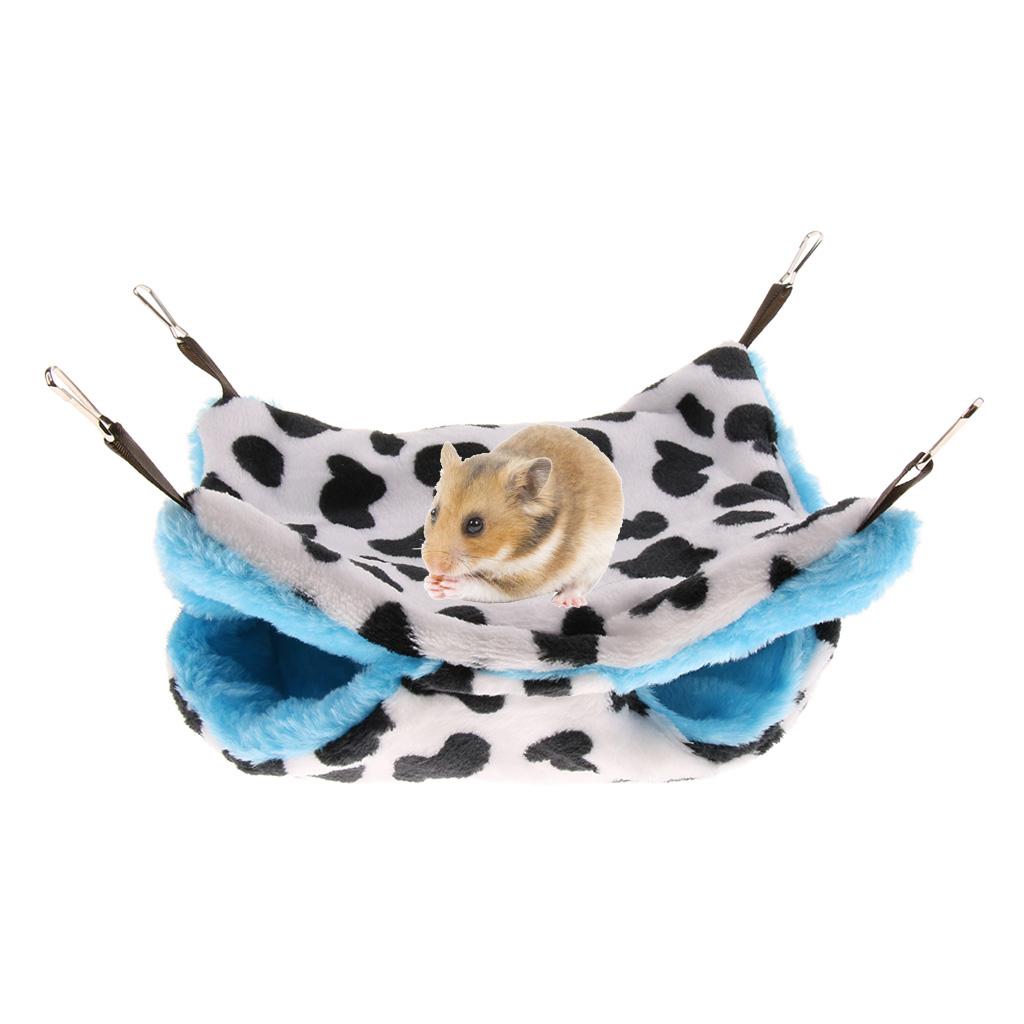 Small Pet Hamster Ferret Double Bunkbed Cage Hammock Hanging Bed