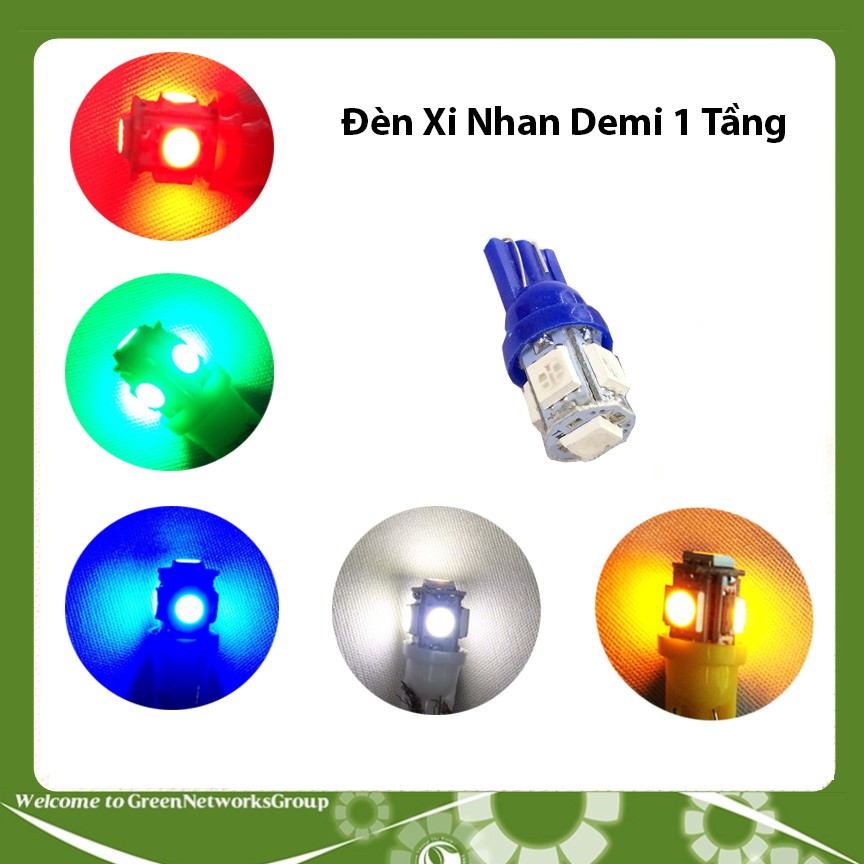 Bóng LED T10 xi nhan, demi xe hơi ô tô siêu sáng tiết kiệm tương thích các xe Toyota Vios Innova và Hyundai Accent