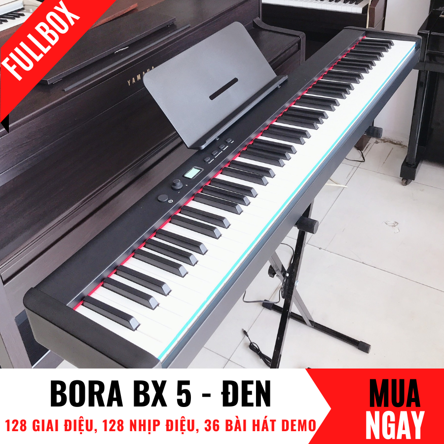 Đàn Piano Điện Bora BX 05 - 88 Phím Nặng Cảm Lực - Kết Nối Blutetooth +Khăn Phủ Đàn + Chân Đàn + Tai Phone