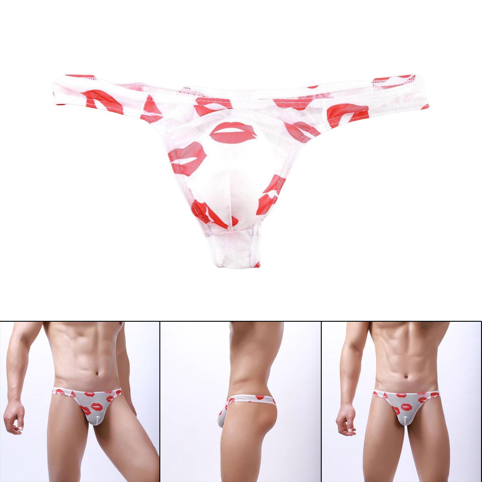 Men Underpants Comfortable Low Transparent G String M