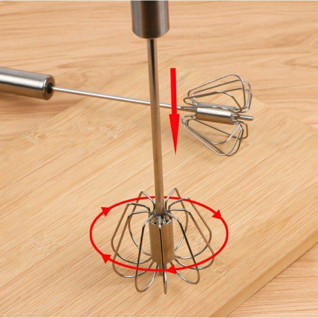 Cây Đánh Trứng Inox Tự Xoay