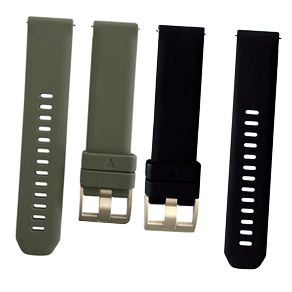 2Pcs Sports Silicone Replacement Bracelet Strap Bands, Quick Release Strap
