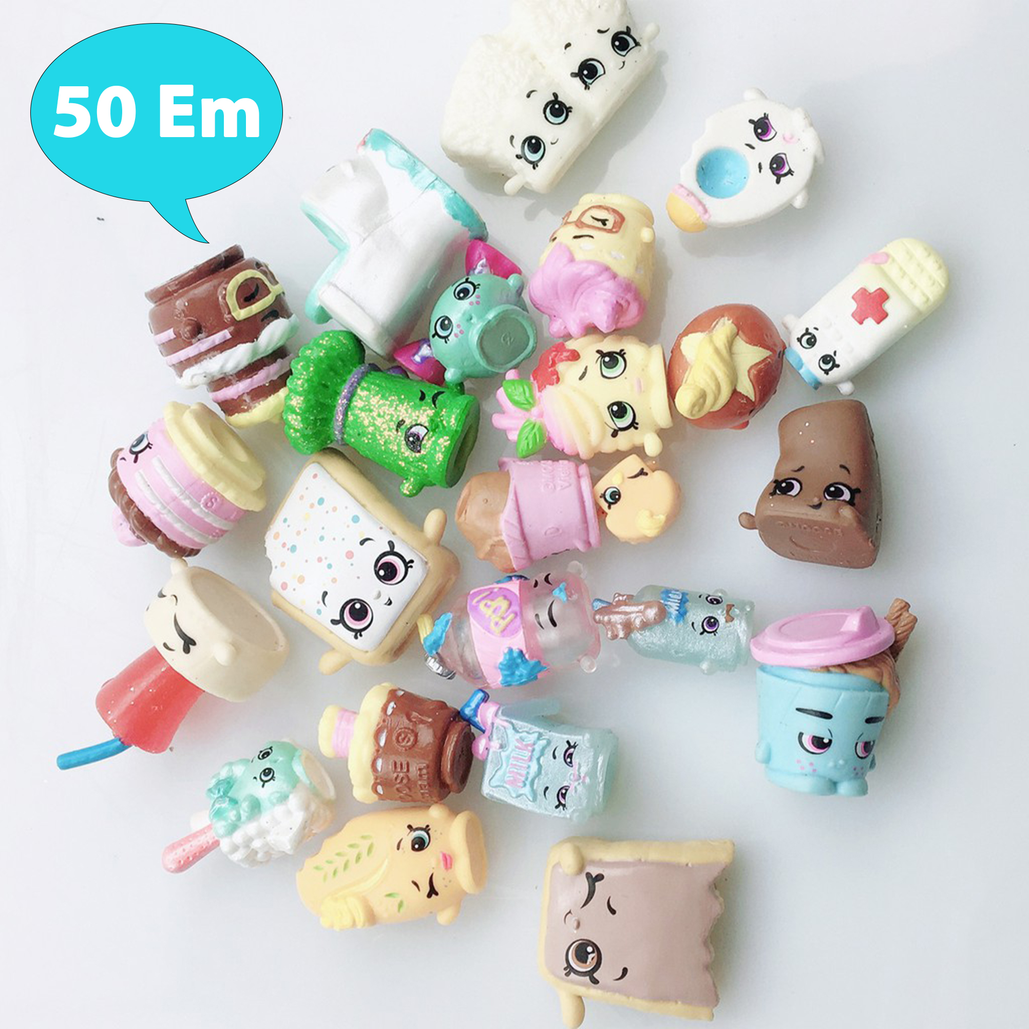 Đồ chơi Shopkins siêu dễ thương, nhiều mẫu đẹp, chất liệu an toàn cho bé - Set 50 con