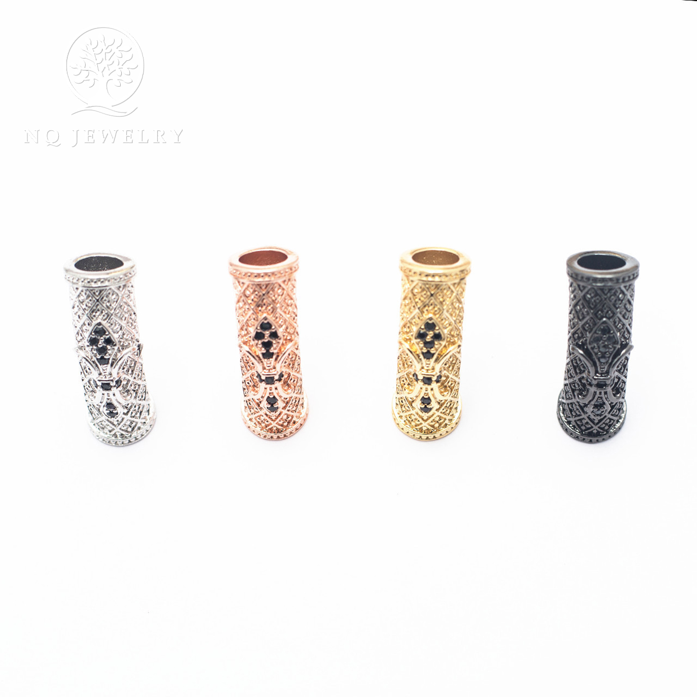 Combo 4 cái charm khủy tay hợp kim đính đá - Ngọc Quý Gemstones