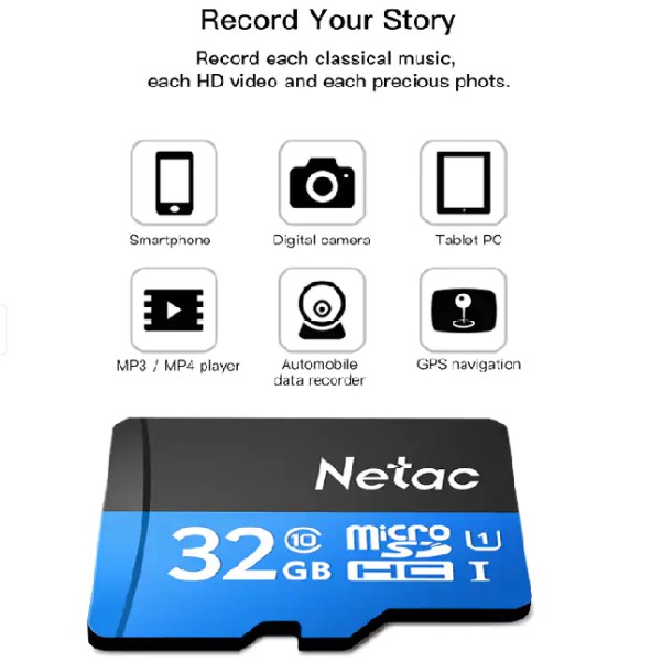 Thẻ nhớ Netac 64Gb Class 10 chuyên camera - Hàng nhập khẩu