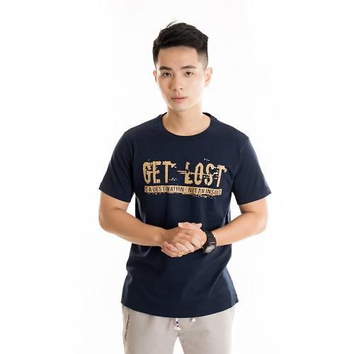 Áo thun cổ tròn In GET LOST tay ngắn CT03