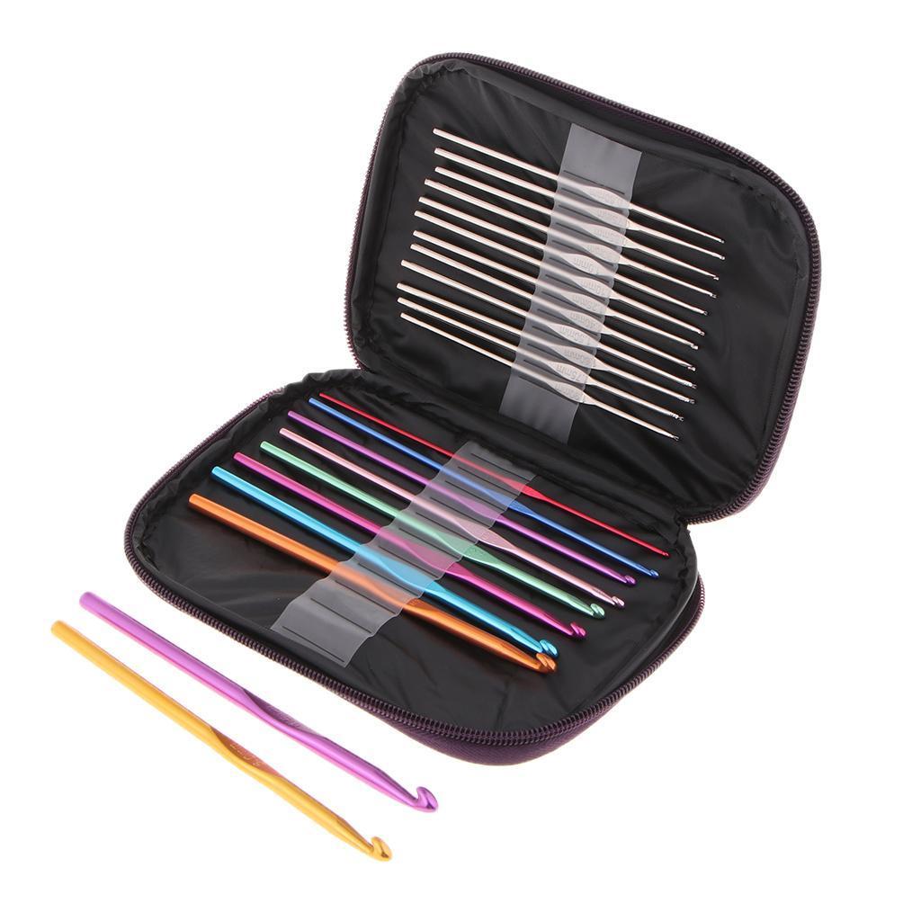 1 Set Crochet Hooks  Weave Yarn Stitches Knitting Craft Tool Kit Case
