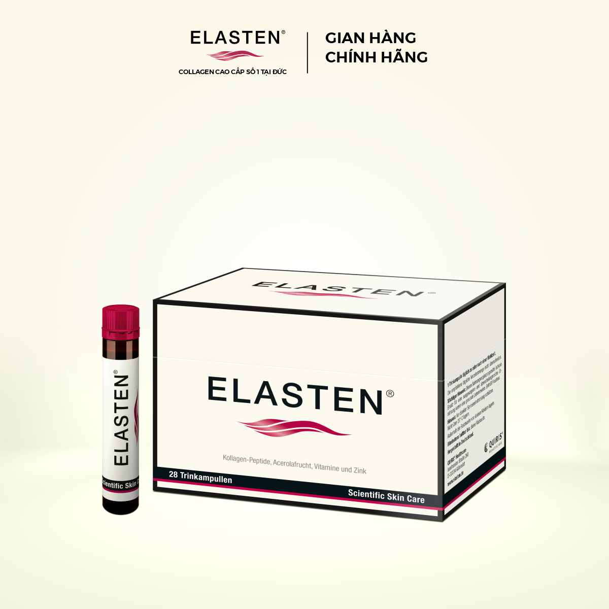 1 Hộp 28 Ống Collagen Elasten Giúp Da Căng Mịn, Chống Lão Hóa, Tóc Chắc Khỏe - Collagen Số 1 Tại Đức